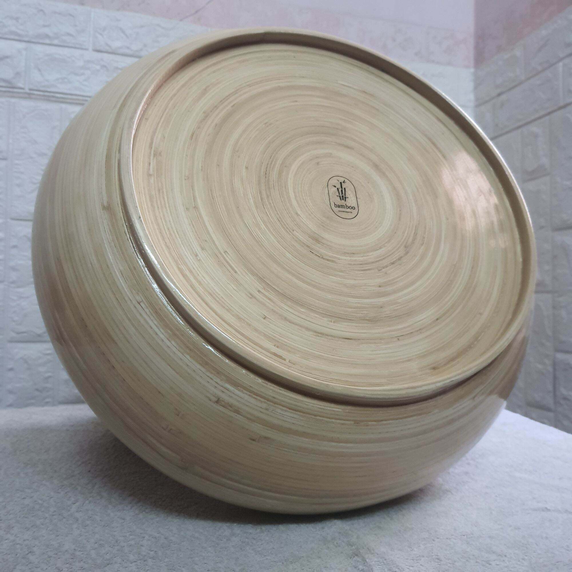 chậu ngâm chân bằng tre, kích thước siêu lớn rộng 40cm sâu 15cm dung tích 10lit