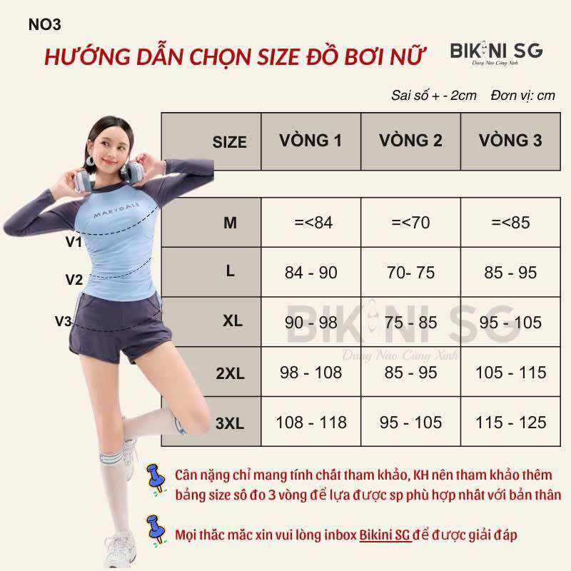 Áo bơi lẻ dây kéo Bikini SG