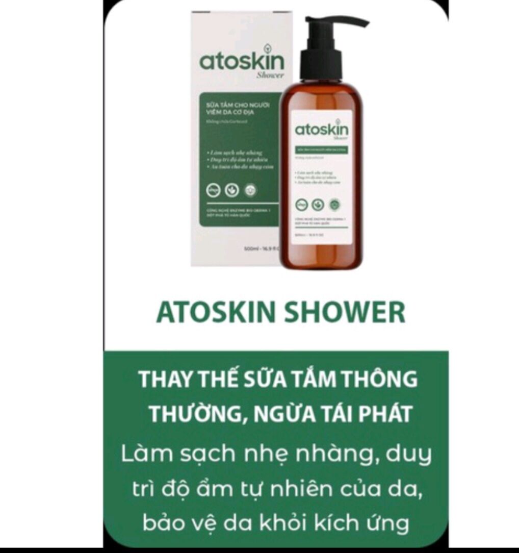 Atoskin sữa tắm cho da nhạy cảm chàm ngứa