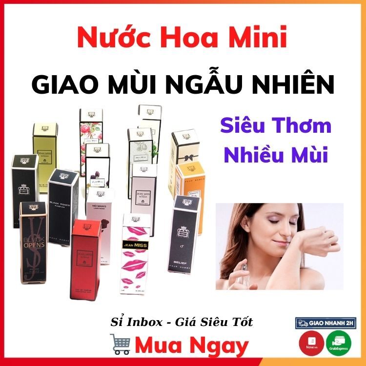Nước hoa nữ mini 3ml nội địa trung nhỏ xinh bỏ túi cầm tay tiện lợi dạng xịt nhẹ nhàng quyến rũ