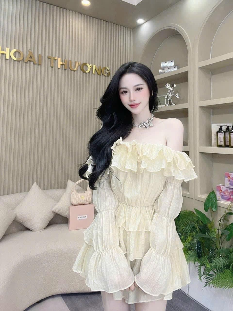 Set trễ vai nhiều tầng sang chảnh ( kèm ảnh thật