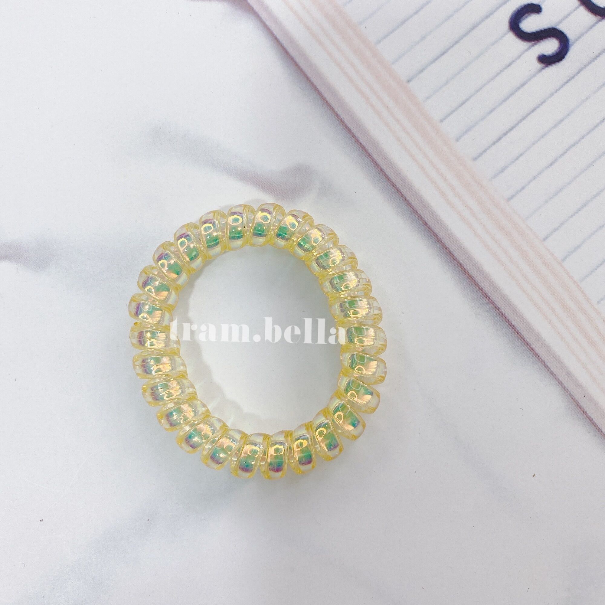 Dây cột tóc lò xo ánh nhũ - Trâm Bella