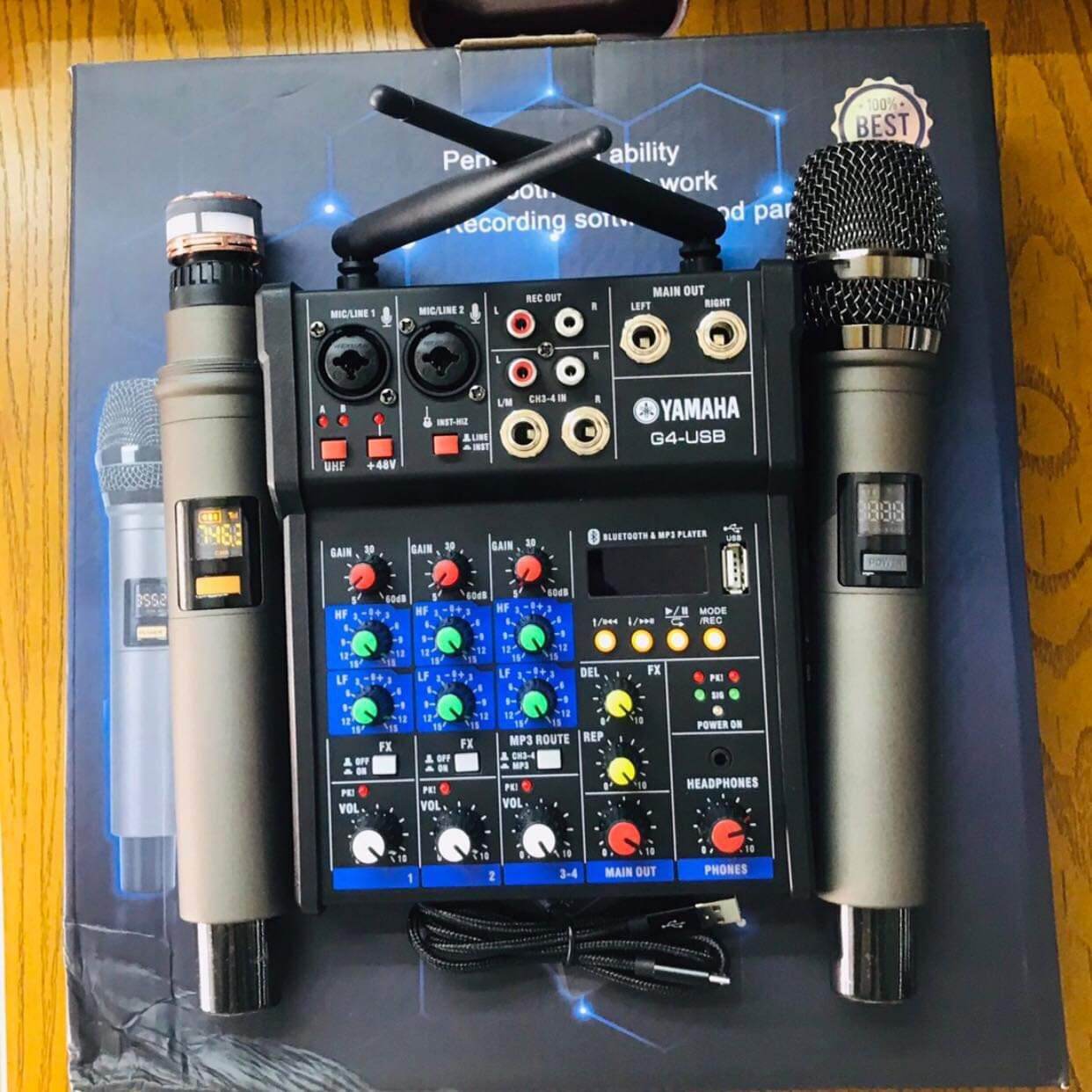 MIXER G4 YAMAHA BLUETOOTH (tặng 2 MÍC Bluetooth)
