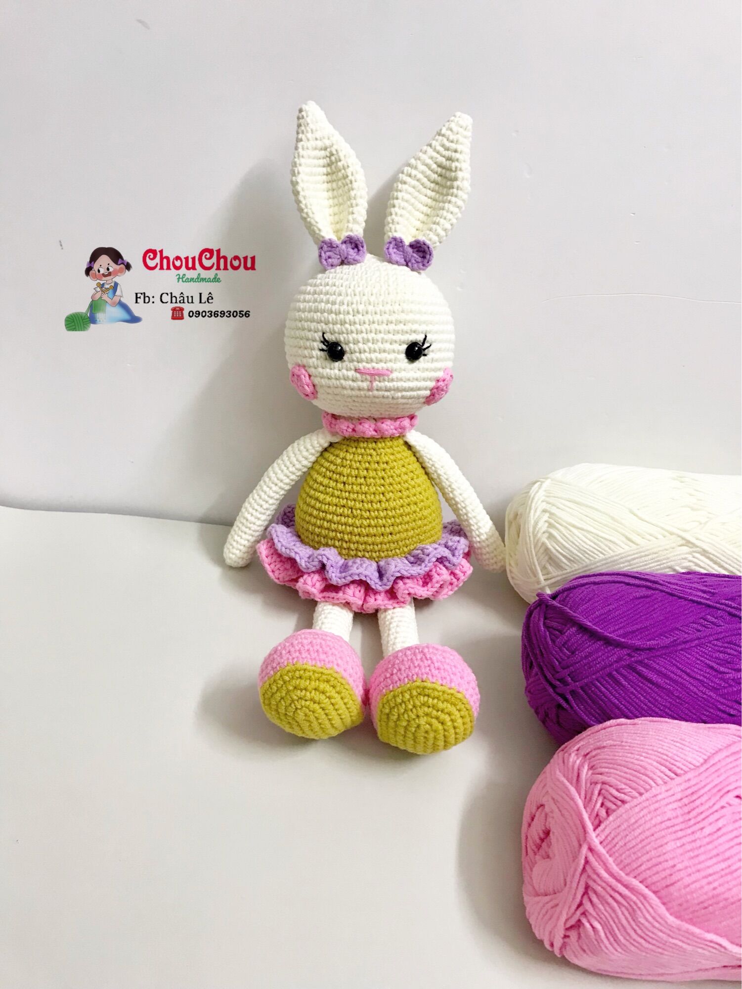 Thú len nhồi bông handmade - Thỏ LiLu (40cm)