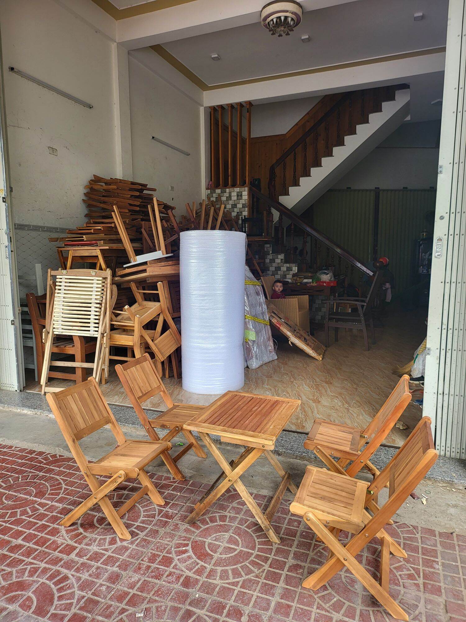 ghế xếp gỗ mini