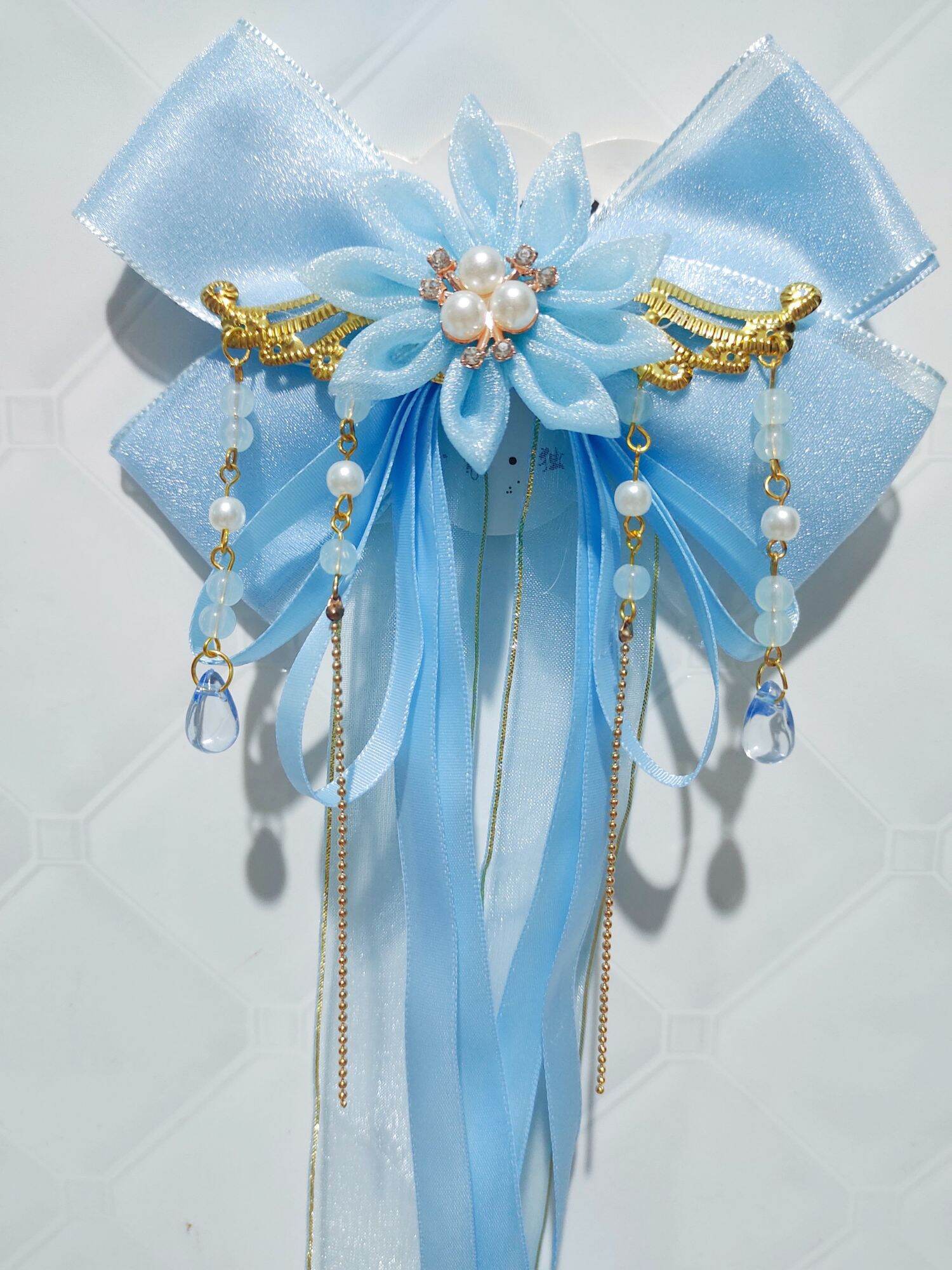 kẹp nơ phong cách cổ trang, hanfu, tiểu thư 20