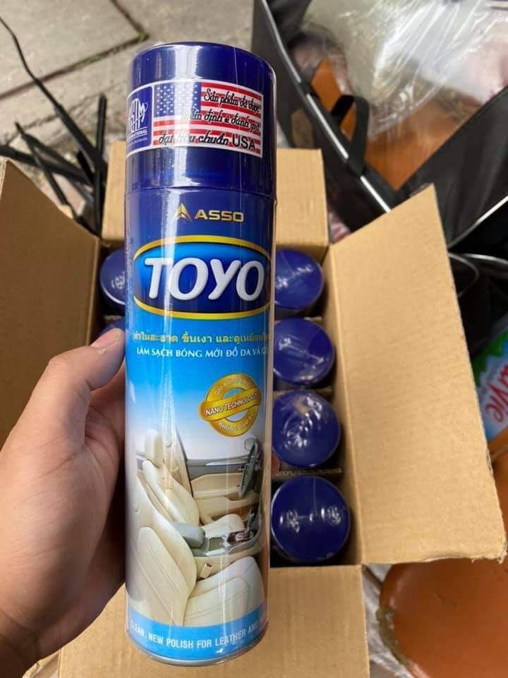 Chai xịt bóng đồ da và gỗ Toyo