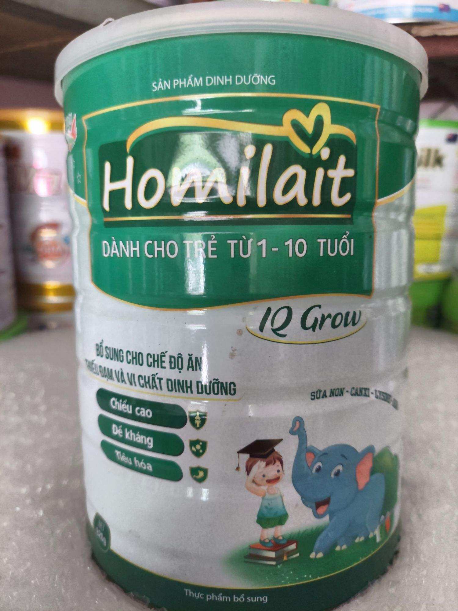 SỮA HOMILAIT GROW IQ 1-10 TUỔI 820G /HSD TH3/2024