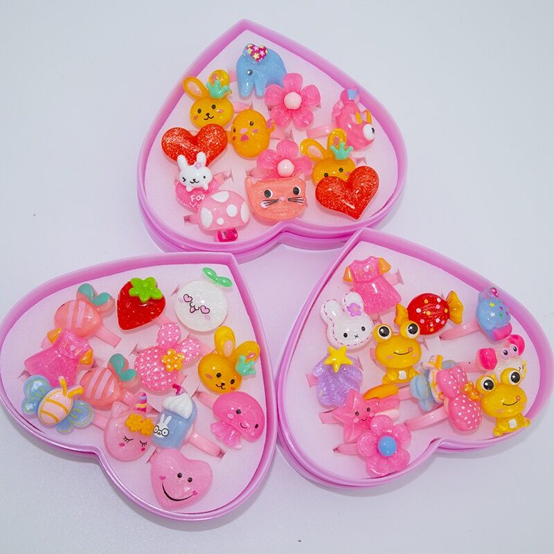 sét 10 nhẫn nhựa cho bé xinh xắn