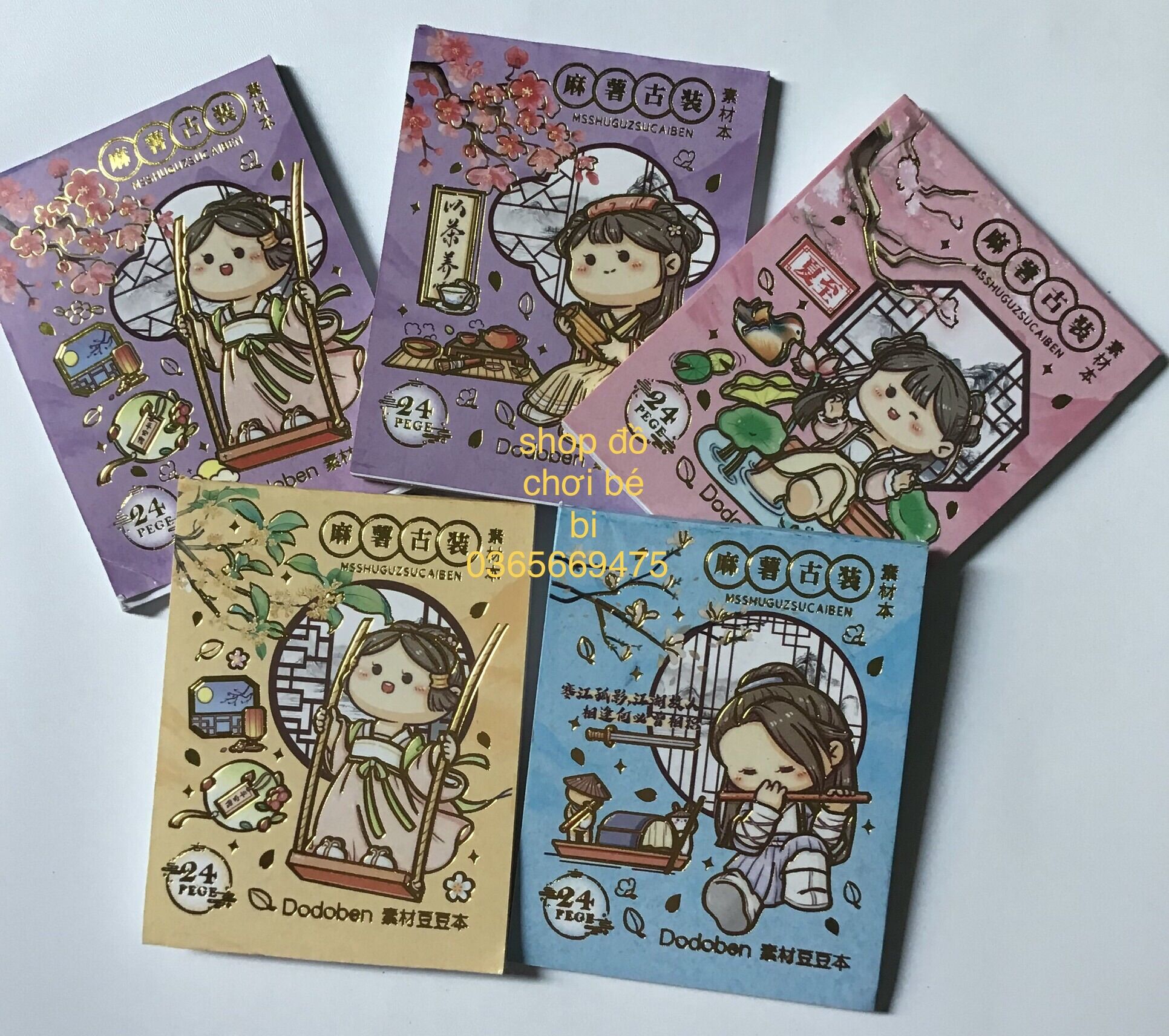 Lốc Hình Dán Thay Đồ Anime combo 5 lốc/5 cuốn