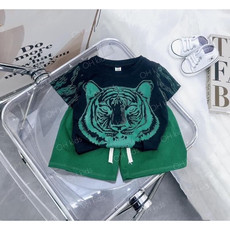 Bộ hổ quần xanh bé trai