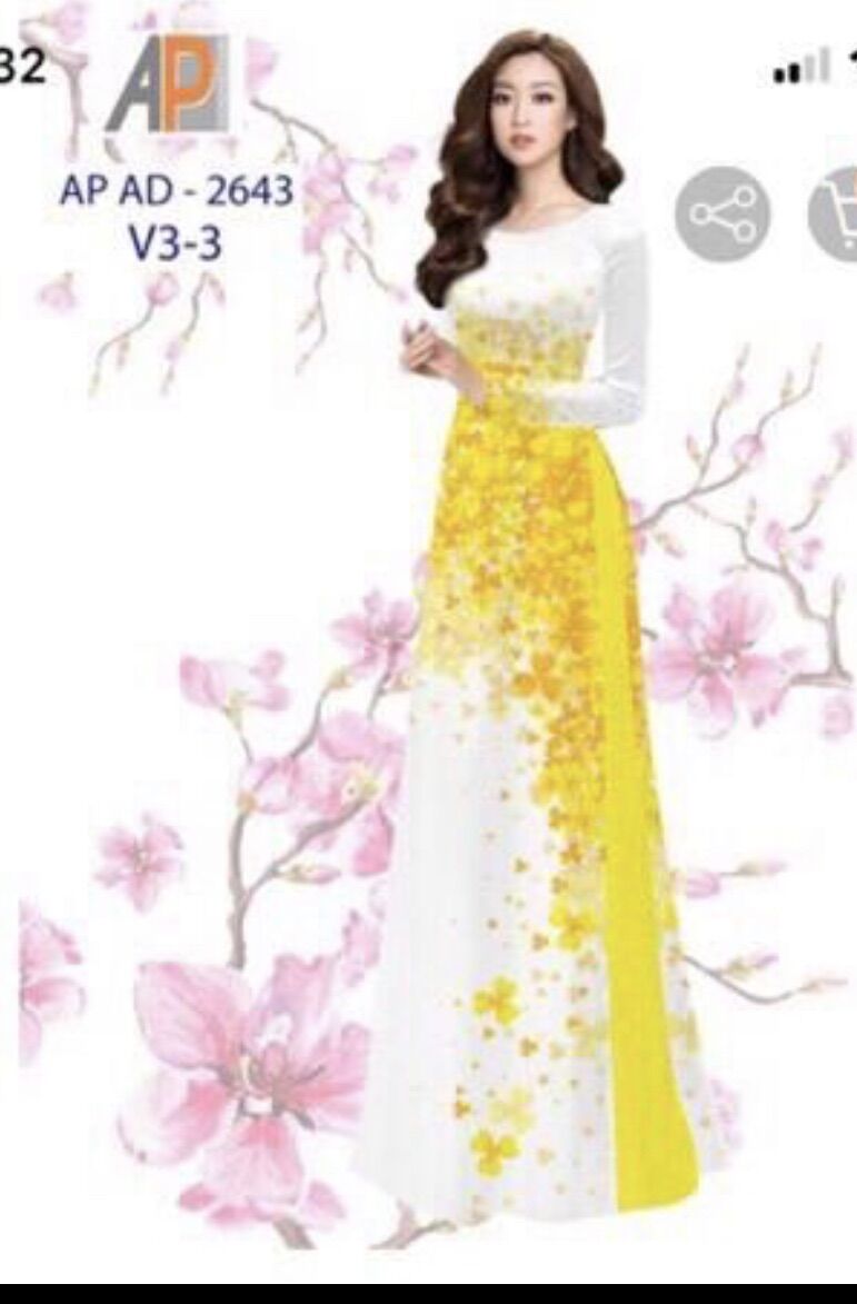 Vải áo dài cỏ bốn lá