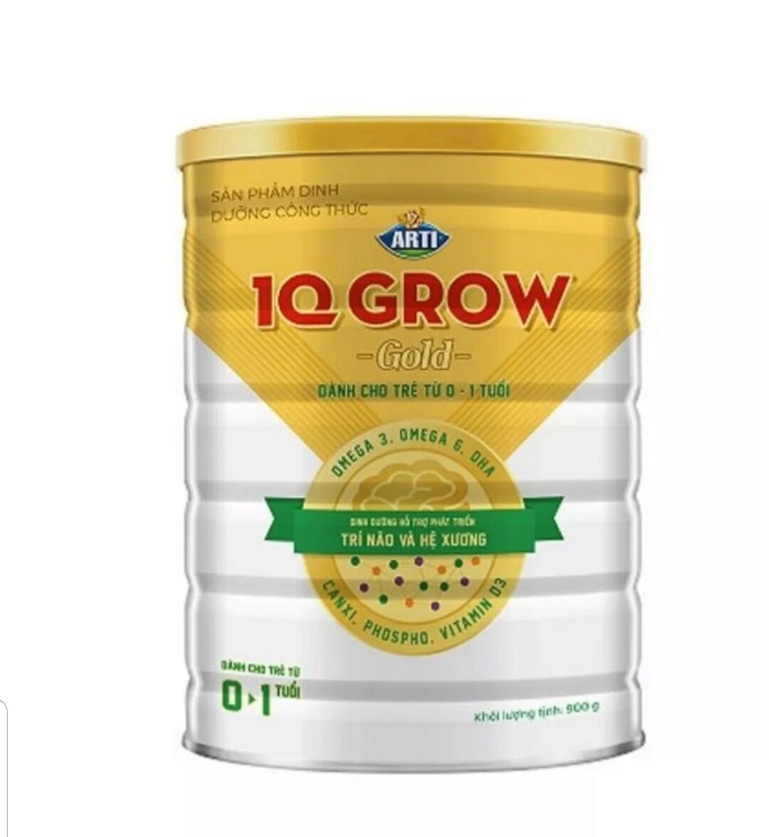 Sữa Arti IQ Grow Gold 0-12 Tháng phát triển toàn diện