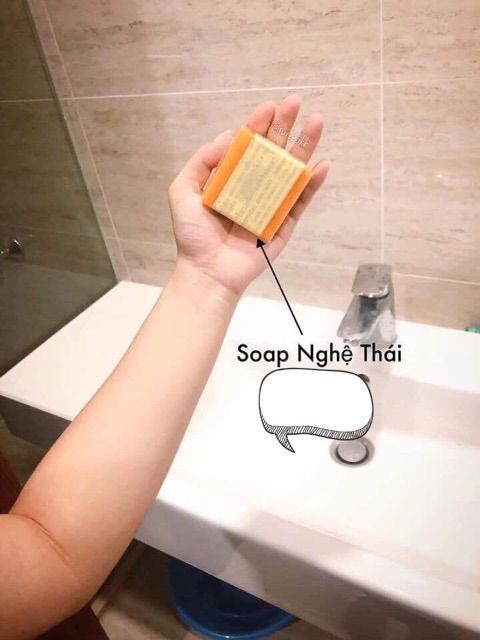 Combo 02 cục xà bông cam nghệ thái lan chuẩn