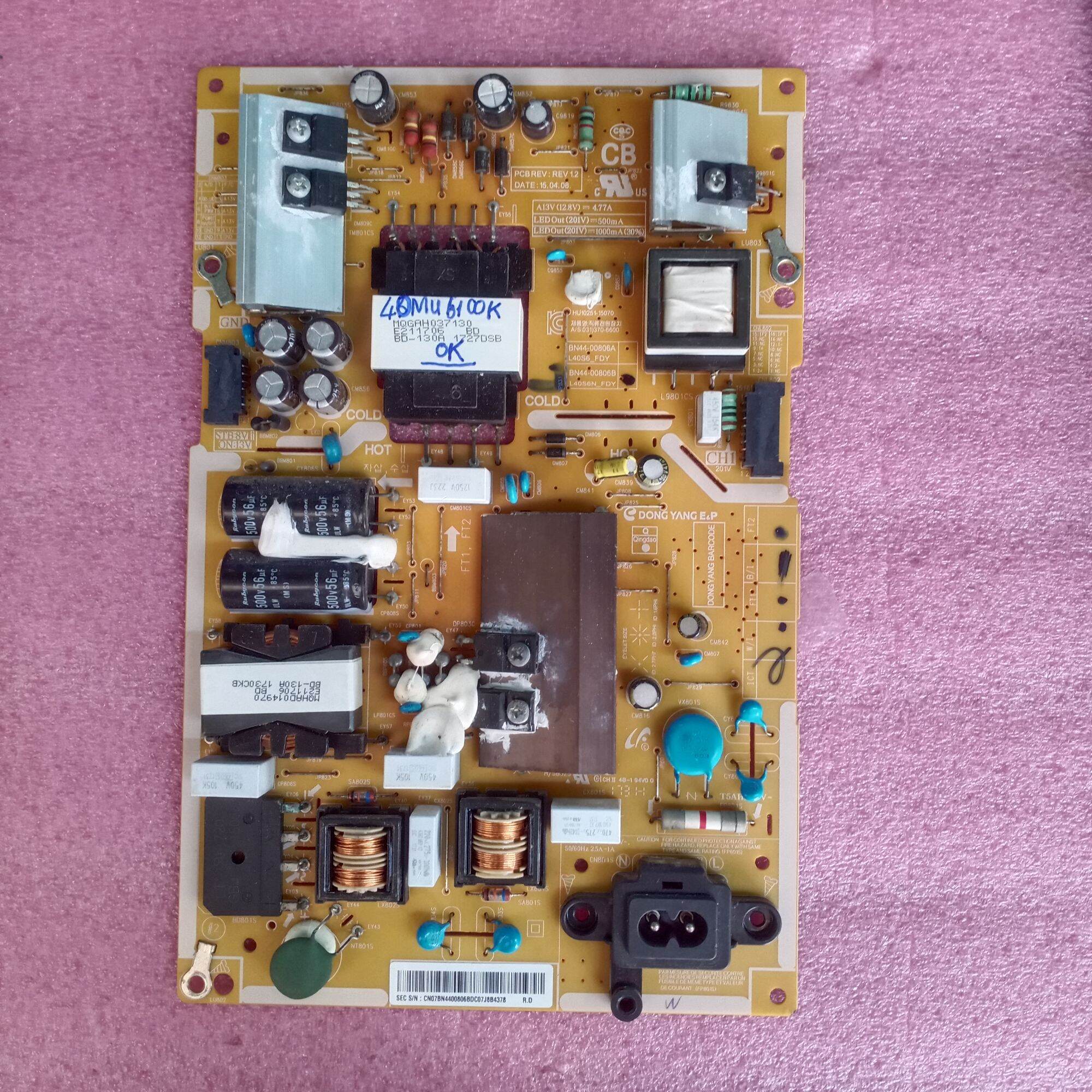 Bo mạch tivi samsung 40mu6100 40mu6100k,bo xử lý, khiển, nguồn