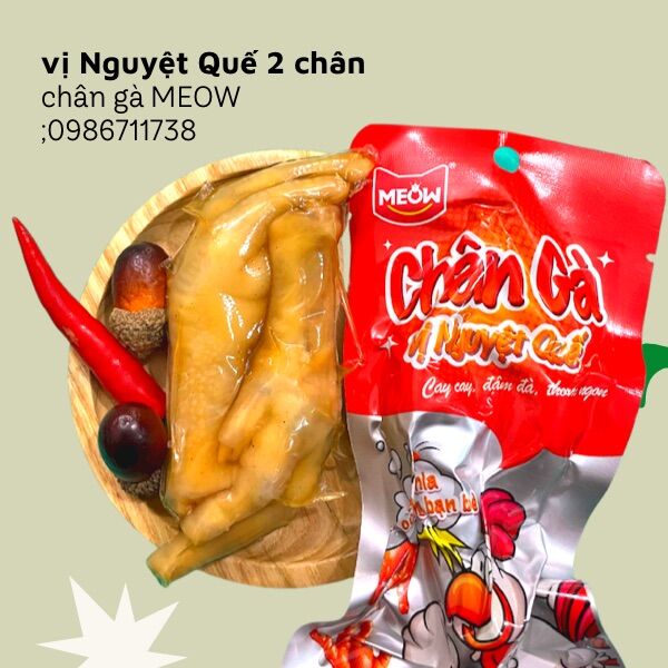 Gói 2 chân gà Meow vị nguyệt quế 75gram