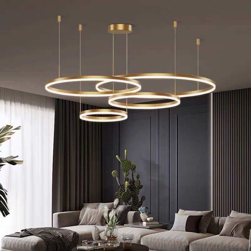 Giá rẻ vô địch]~[ đèn thả 4 vòng thả dinh trang trí nội thất