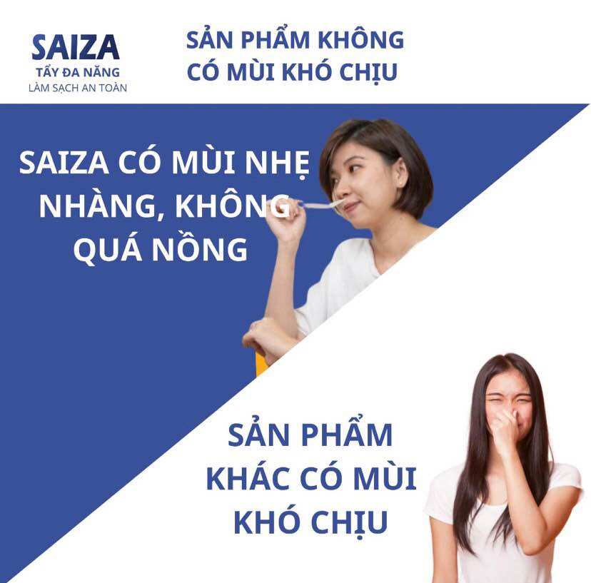 [COMBO 2 CHAI] DUNG DỊCH TẨY ĐA NĂNG SAIZA 1000ML