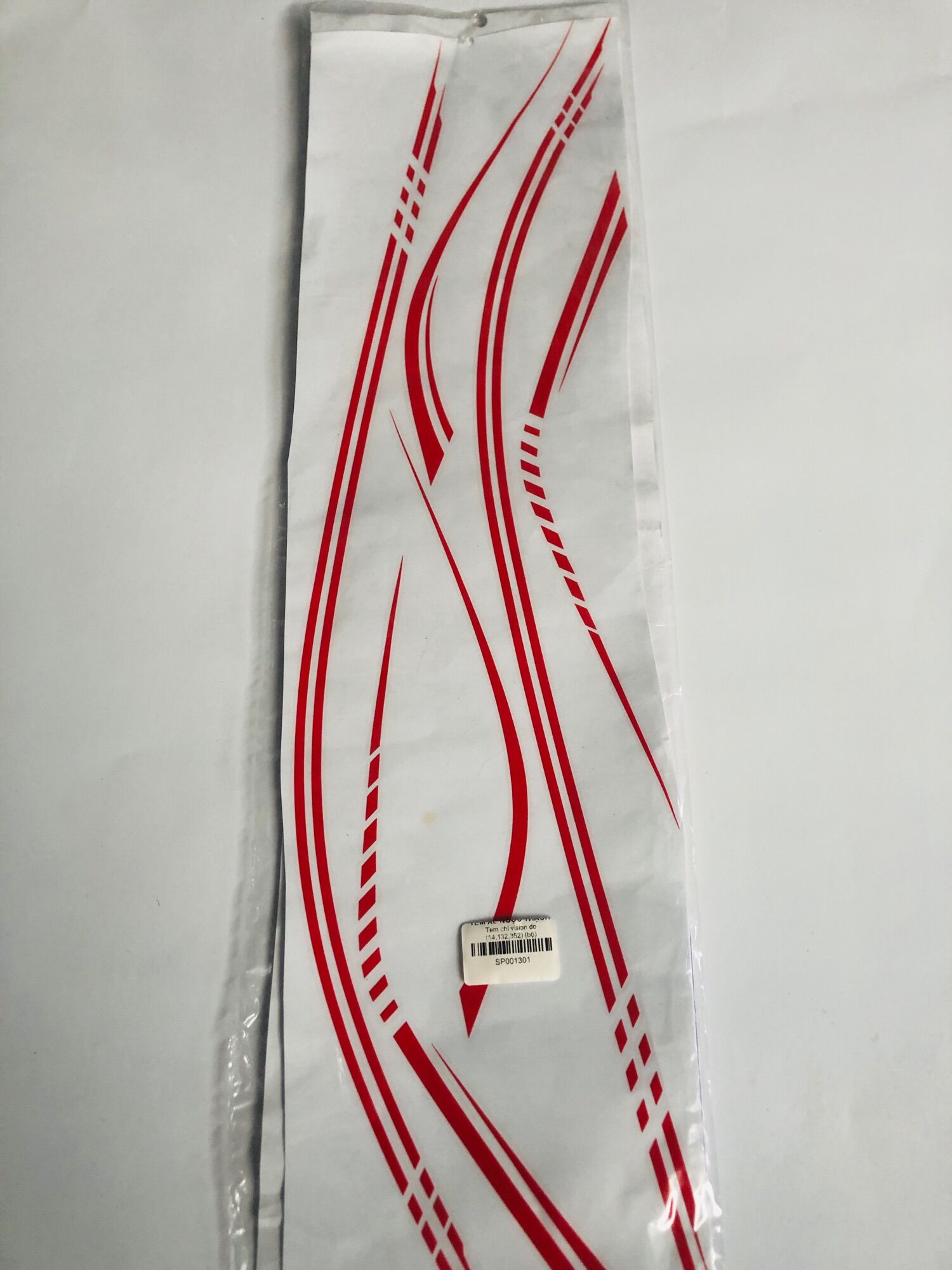 Tem chỉ vision đỏ decal in
