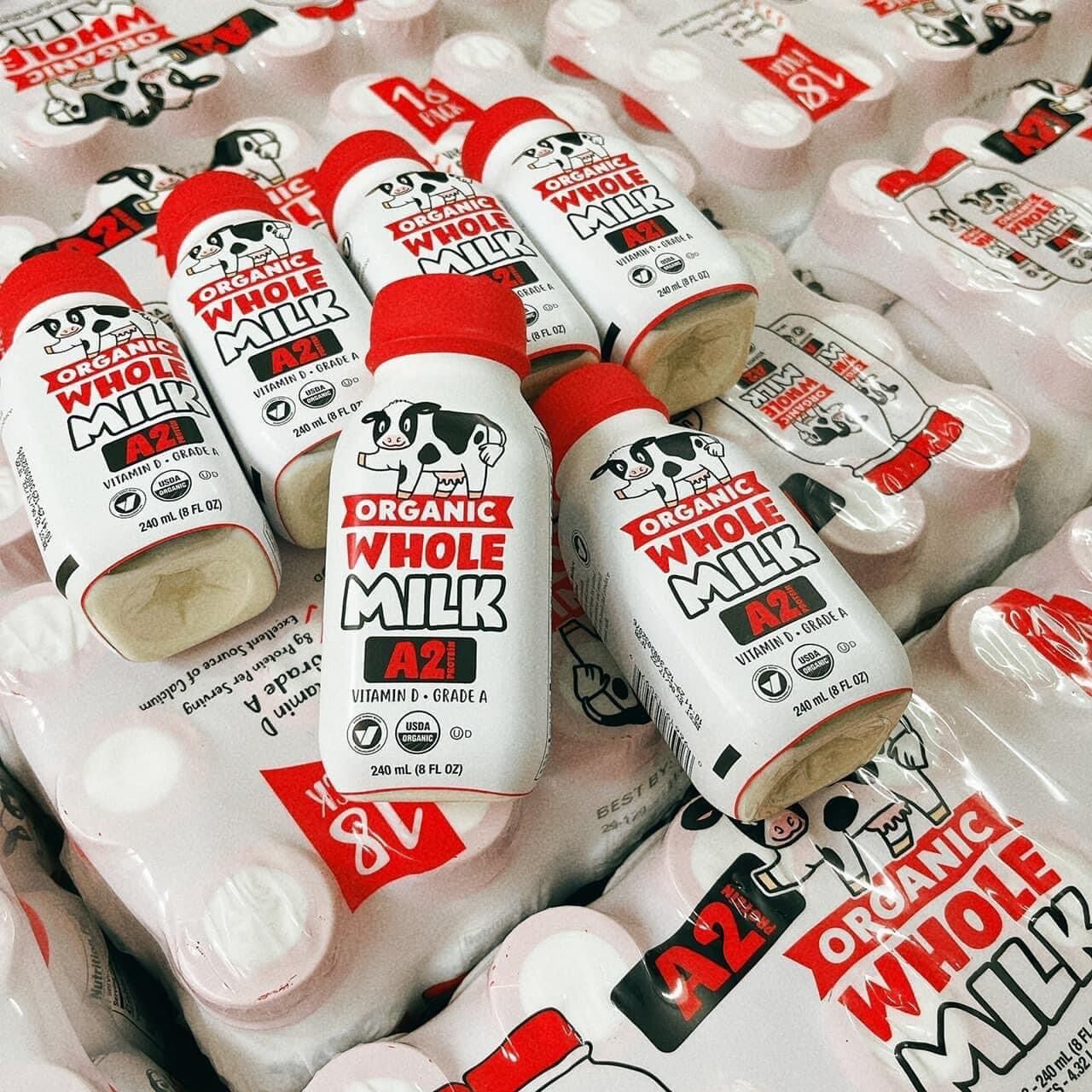 Sữa tươi a2 organic whole milk - sữa bò tươi a2 organic nguyên chất date 2023
