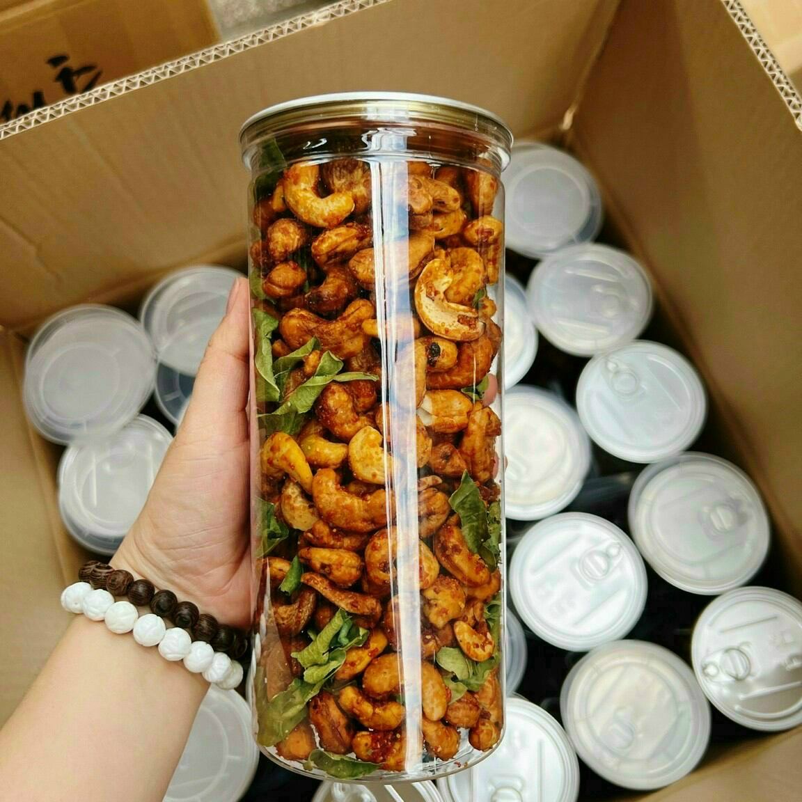 500g hạt điều tỏi ớt lá chanh