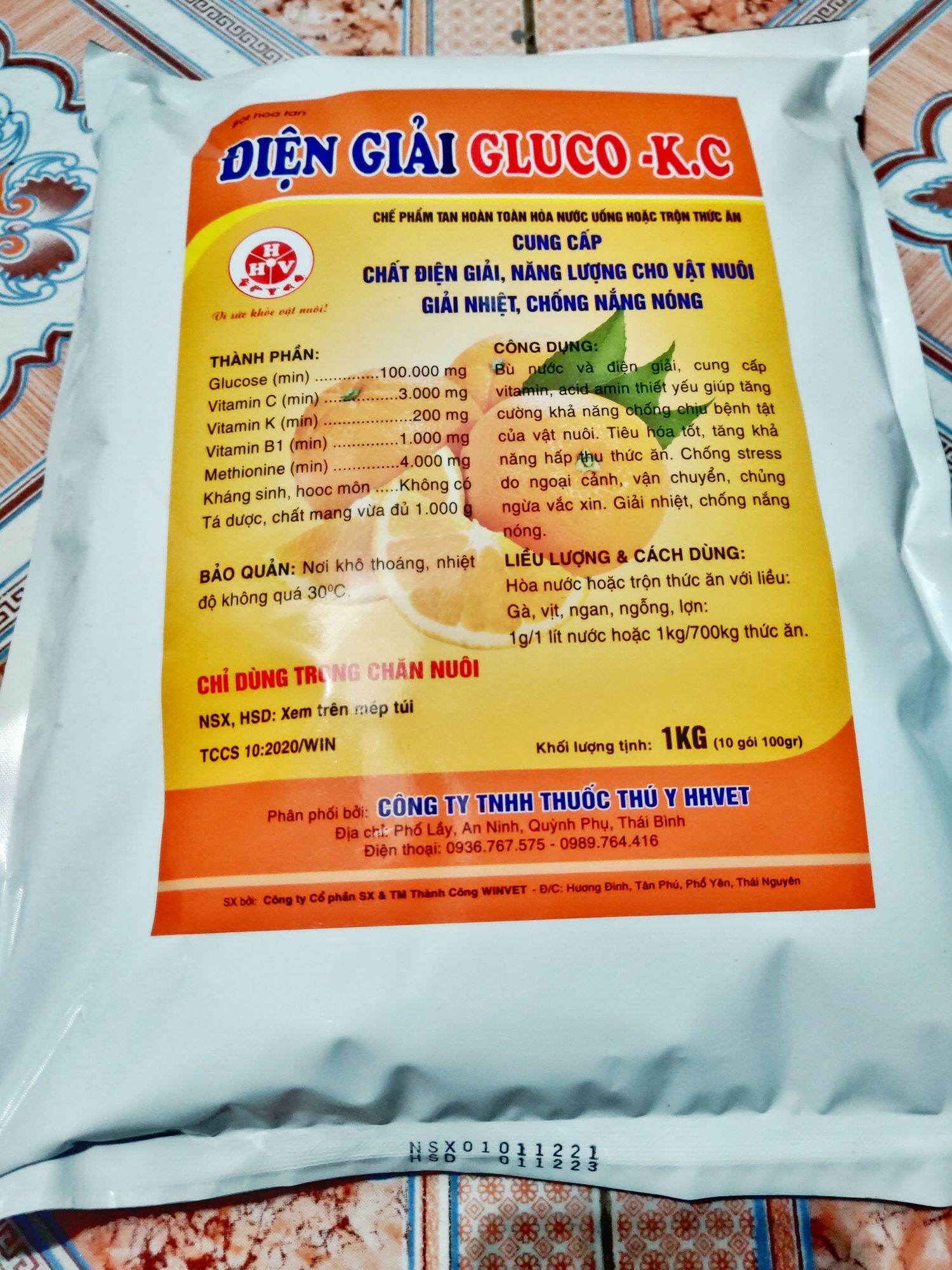 Điện giải Gluco K.C gói 100g