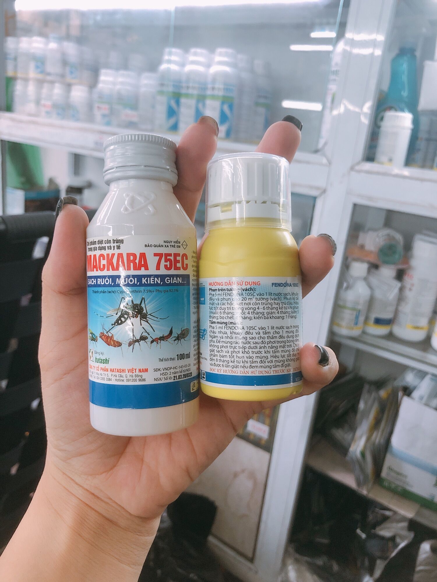 Combo chế phẩm diệt muỗi MACKARA 75Ec (100ml) + FENDONA 10Sc (50ml)