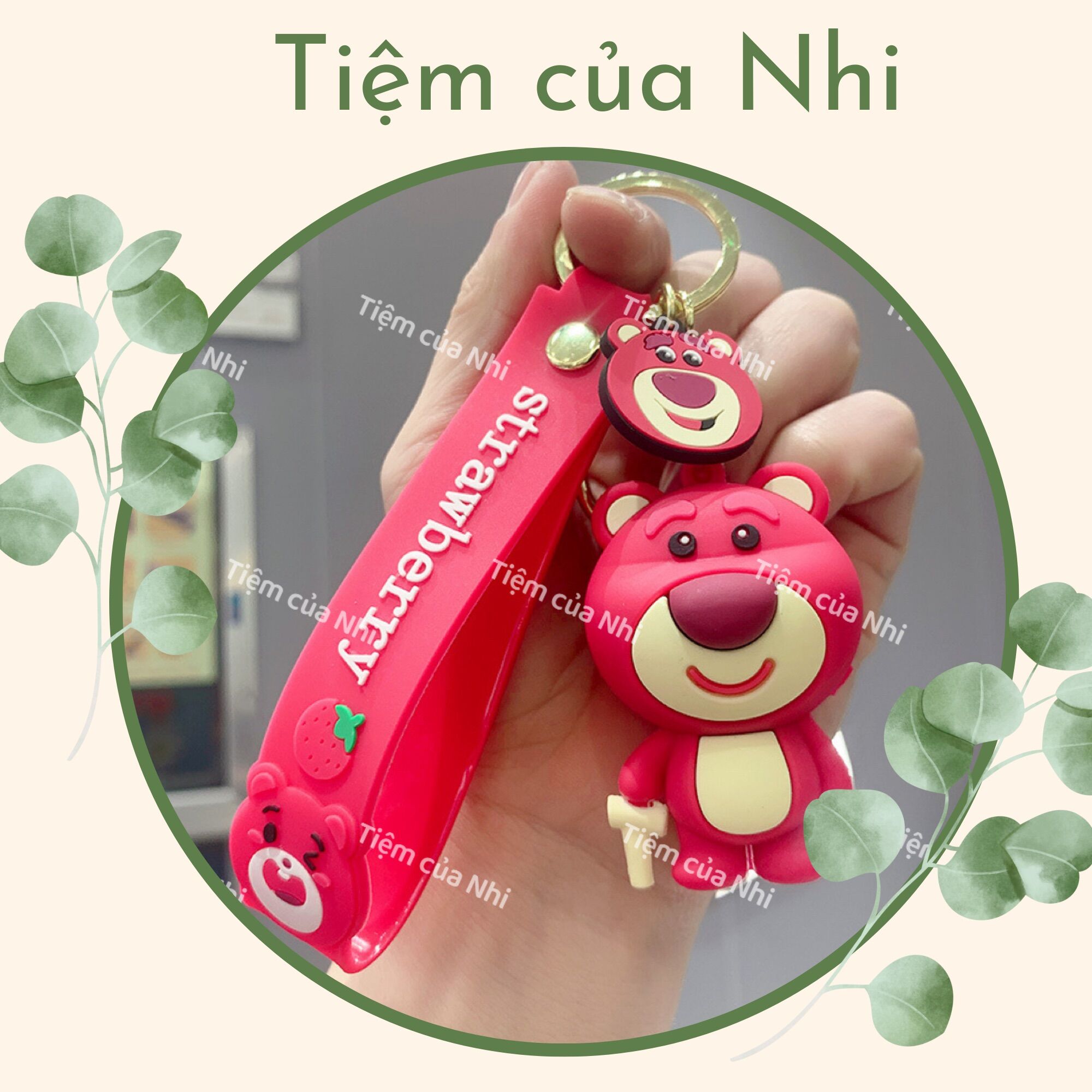 Móc khoá gấu dâu lotso