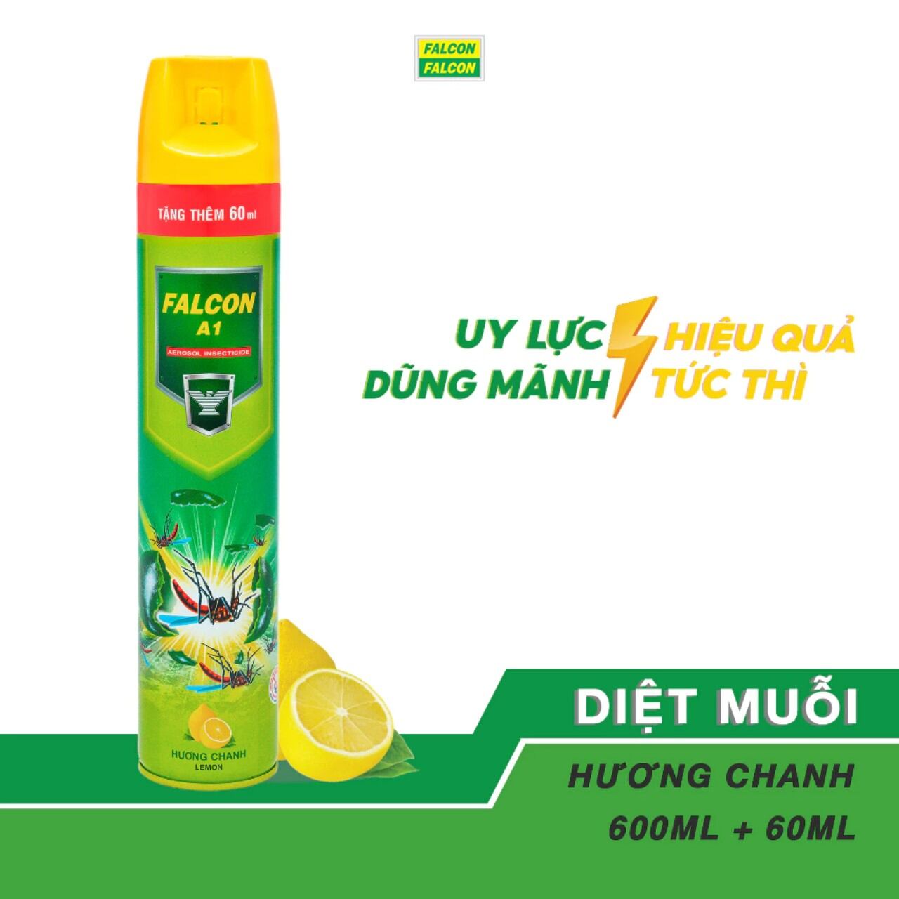 Bình xịt muỗi Falcon 600ml+60ml