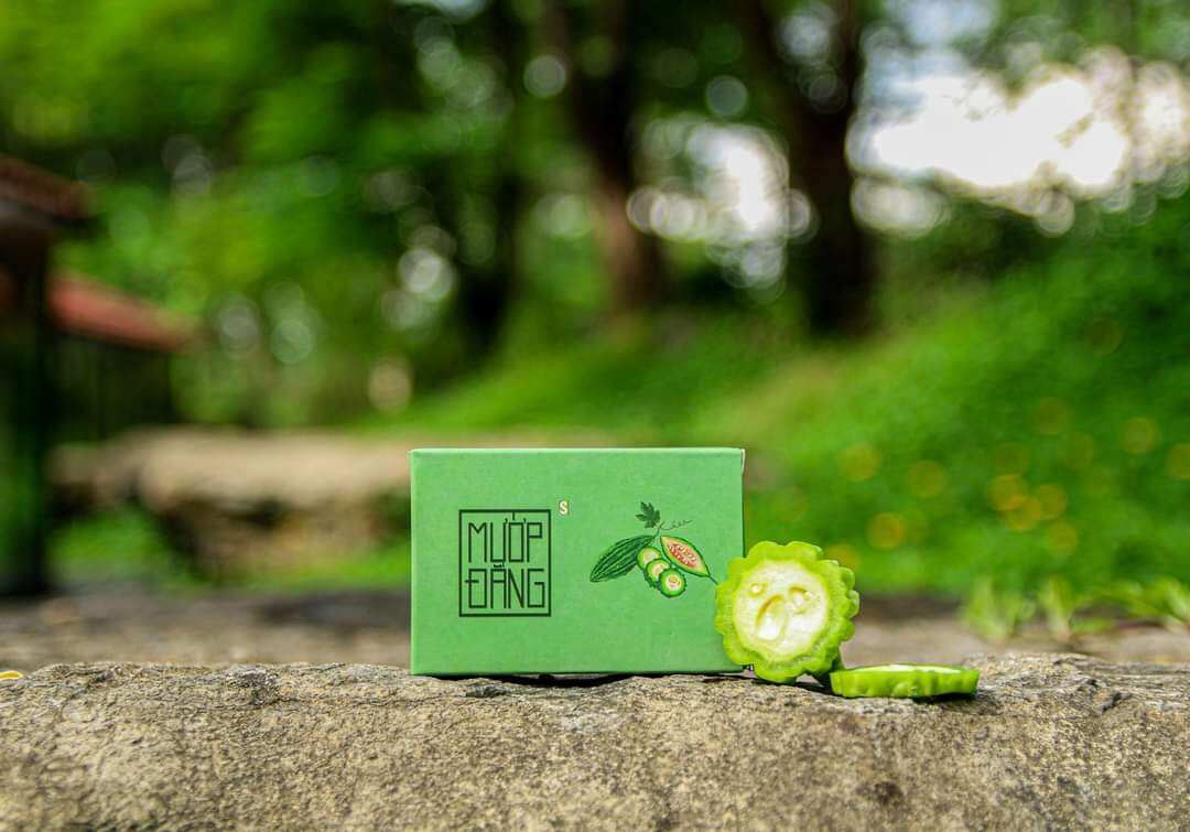 (Tặng túi lưới) Xà bông Mướp Đắng HTX Sinh Dược [Xà bông thiên nhiên - Chính hãng]