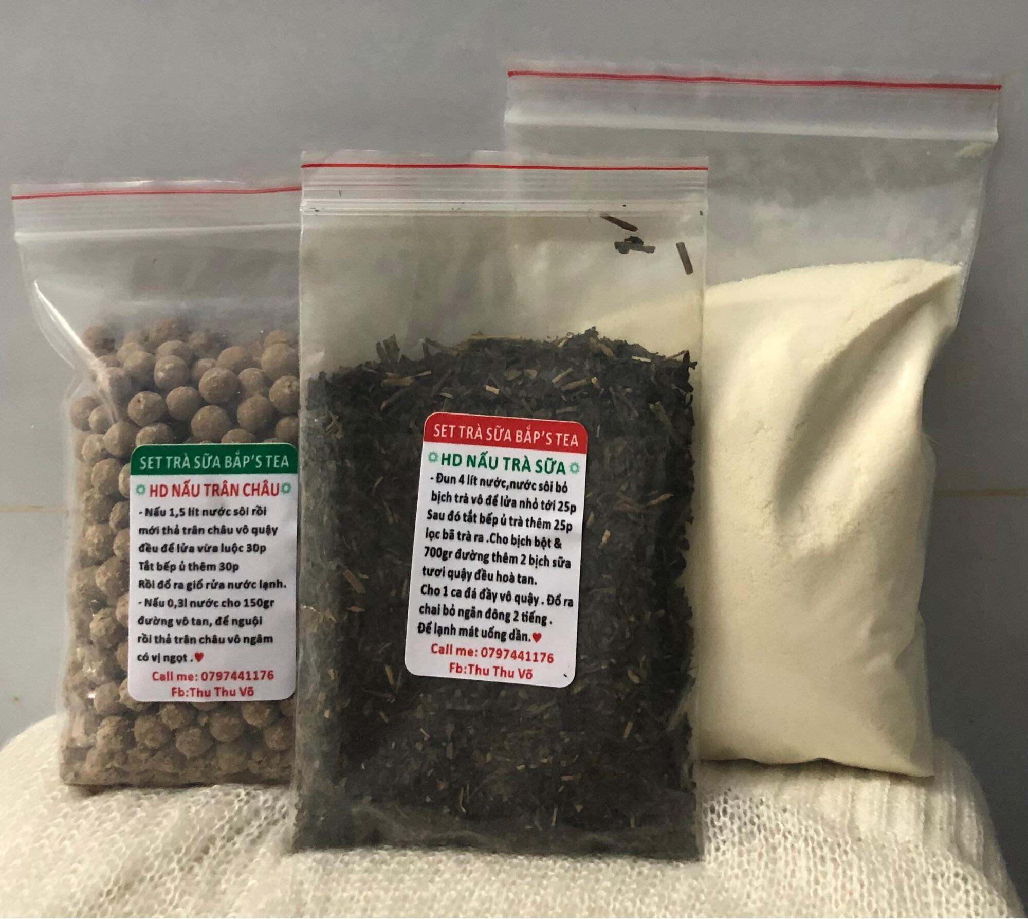 Set trà sữa thái xanh