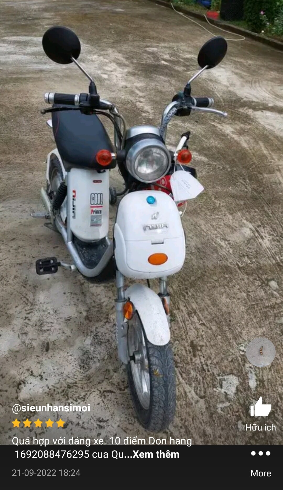 Kiếng chiếu hậu tròn chân 8 li xe CUB ( 1 ĐÔI )
