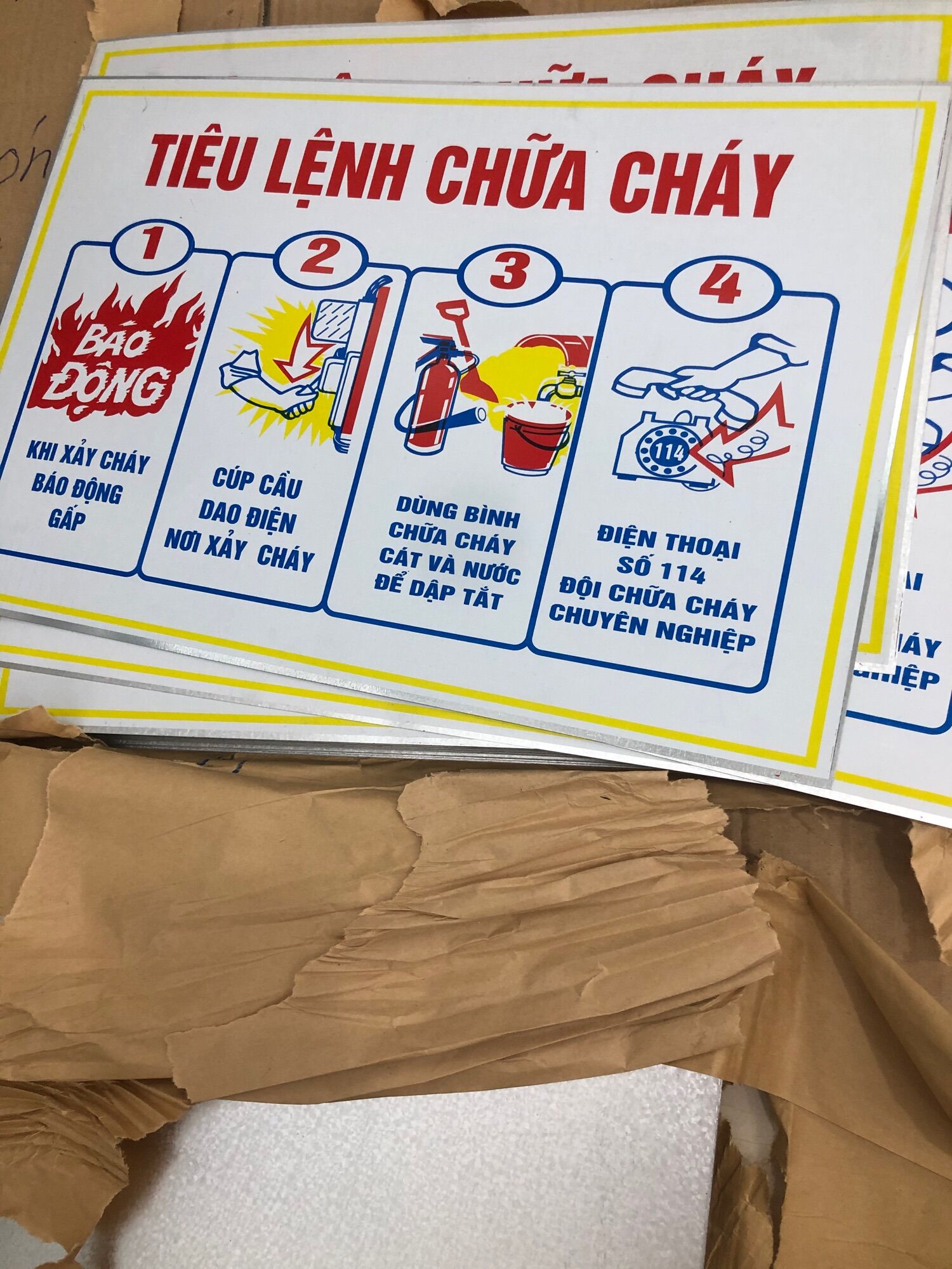 BỘ 4 TẤM NỘI QUY TIÊU LỆNH PCCC