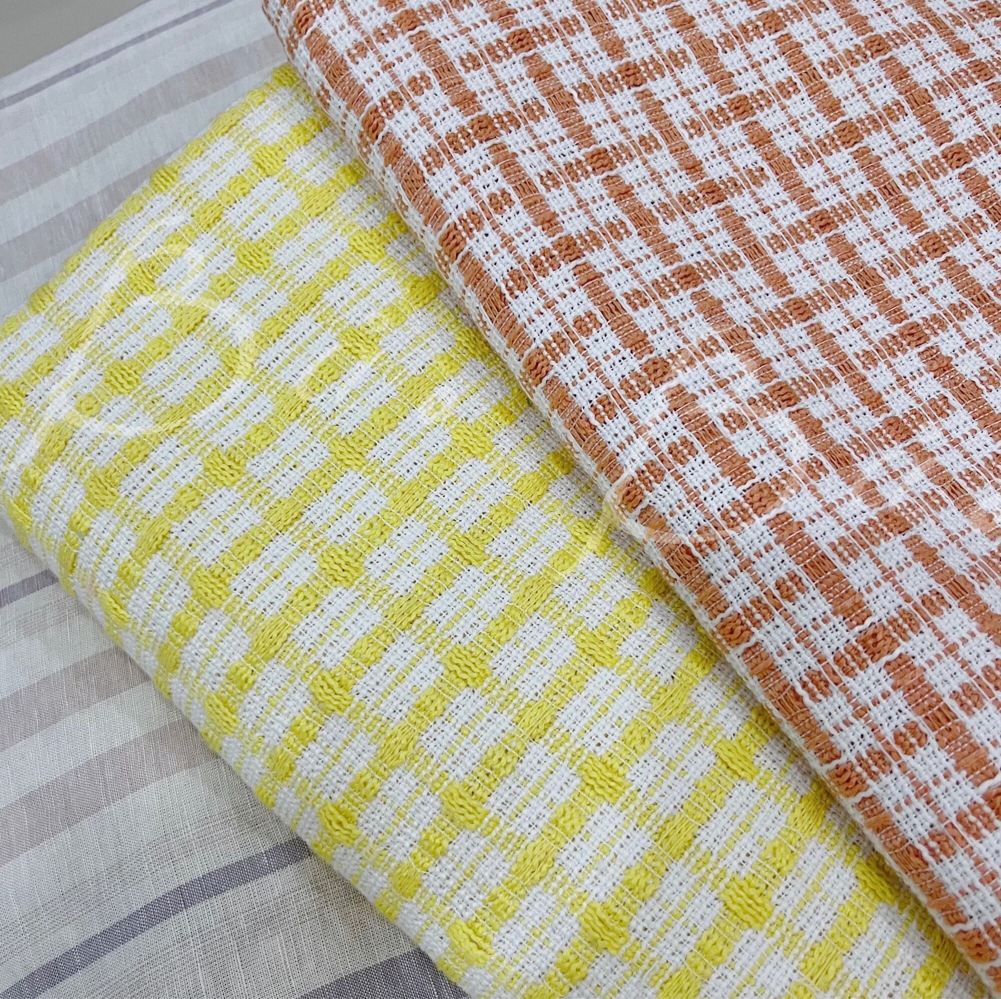 Vải bố tweed dệt sợi nổi ô caro mềm rũ khổ 1m45