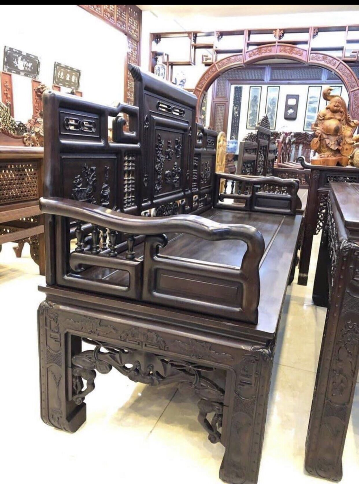 Bộ trường kỉ cổ đồ hàng đại gỗ gụ