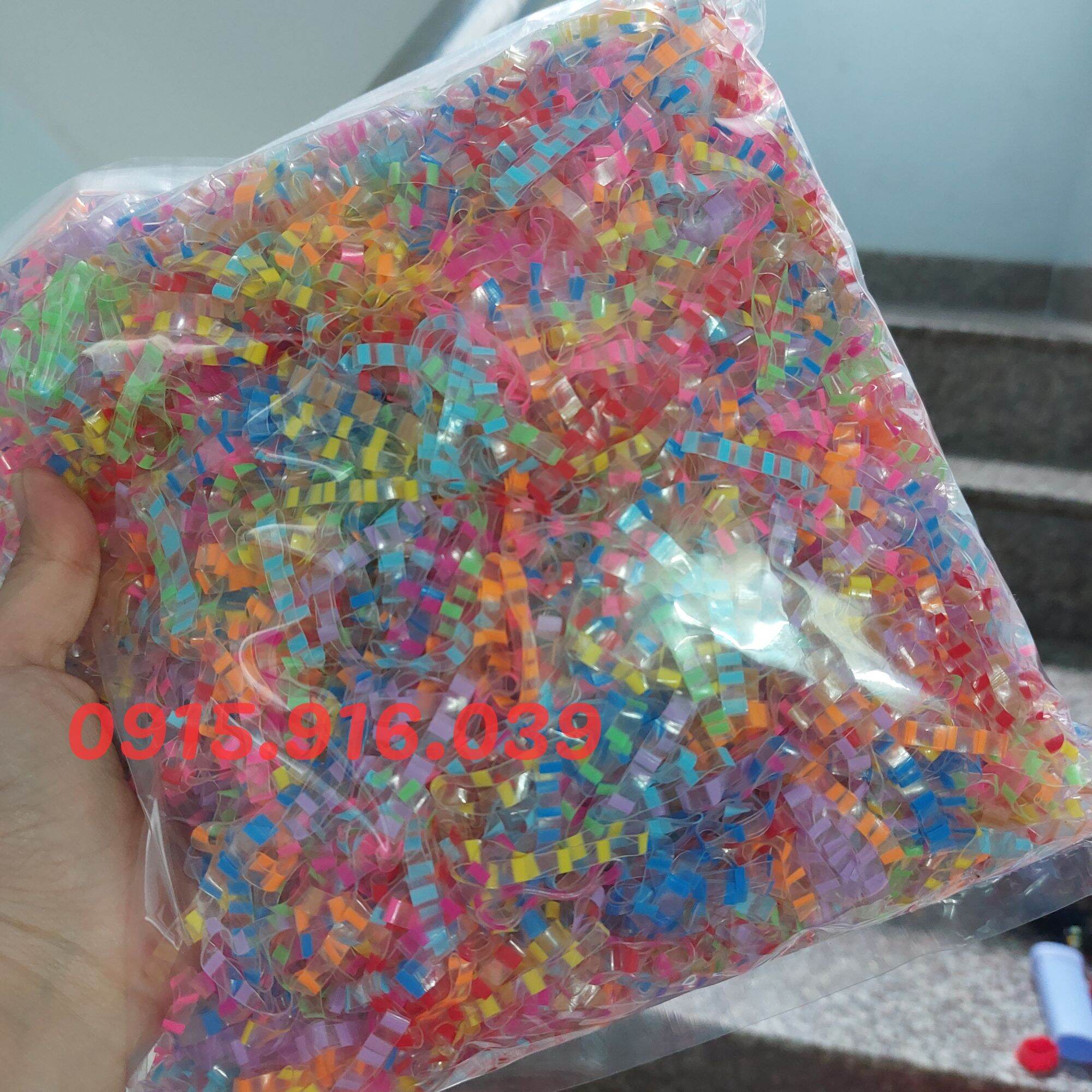 100 gram Thun Cột Tóc Sợi To ( Bản To, size Đại) Túi Zip