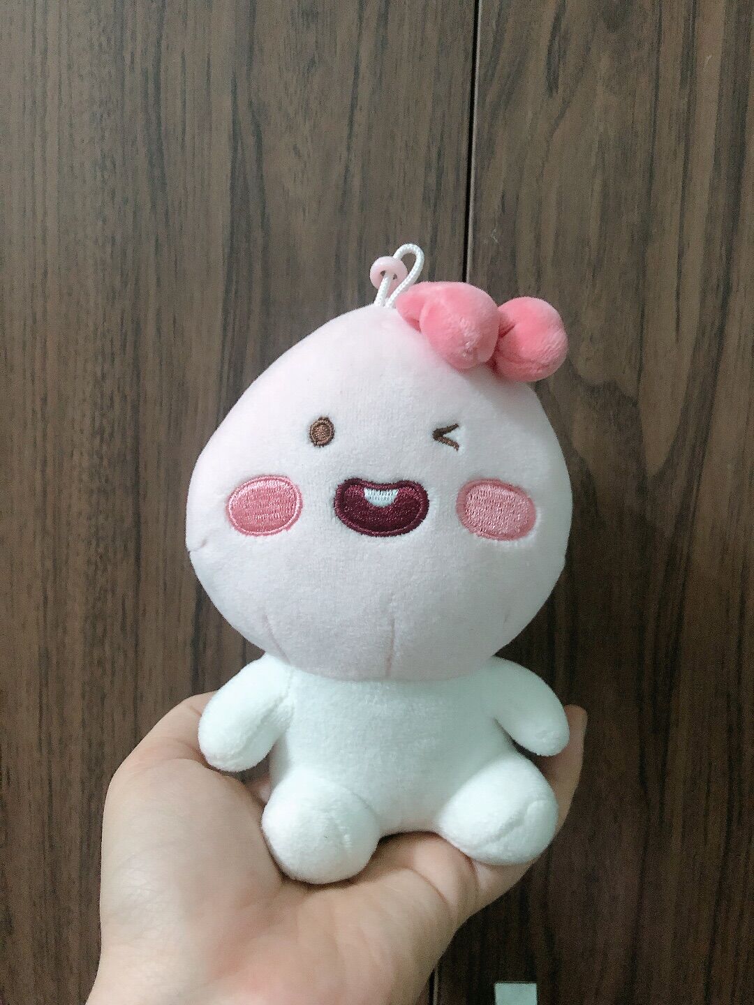 Gấu bông đào móc khoá miniso chính hãng