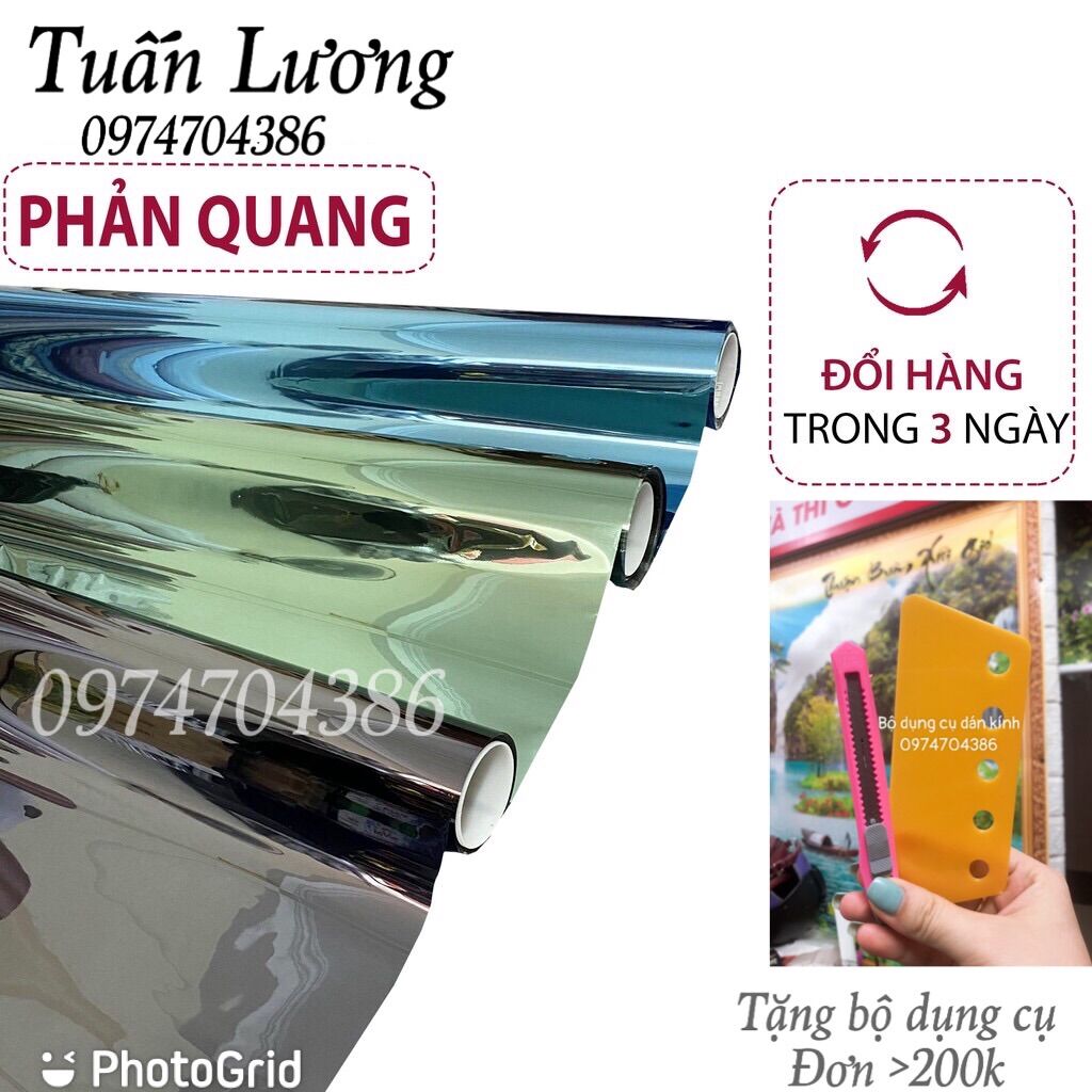 Dán kính chống nắng cách nhiệt phản quang, dán cửa kính , kín oto, kính văn phòng khổ 1m