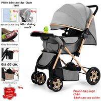 ZHUOLESHI | Xe Đẩy Cho Bé Cao Cấp Thiết Kế Hai Chiều Gấp Gọn Siêu Nhẹ Tùy Chỉnh Đa Tư Thế Nằm Ngồi