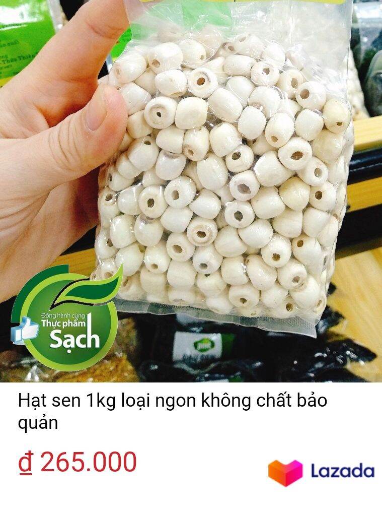 1kg Hạt Sen tươi loại 1 ngon  không chất bảo quản( đặc sản Huế)