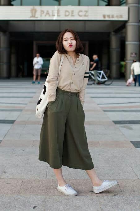 Quần váy ống rộng dài qua gối cho nữ hành Si đẹp