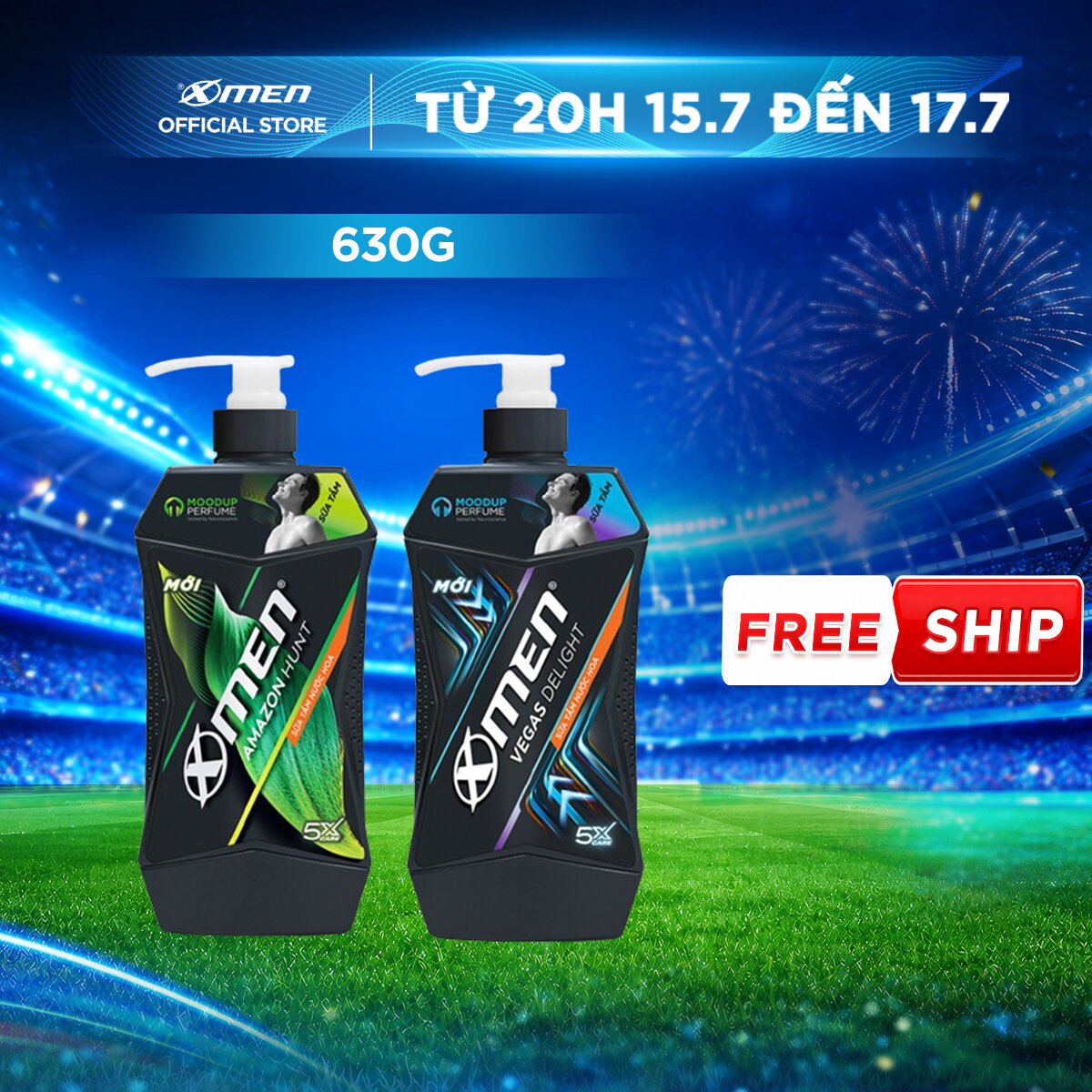 [Mới] Sữa tắm Xmen Amazon Hunt/ Vegas Delight 630g - Công nghệ mùi hương giúp tinh thần phấn chấn