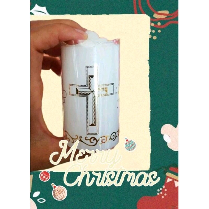 1 đôi đèn cầy trắng 7cm