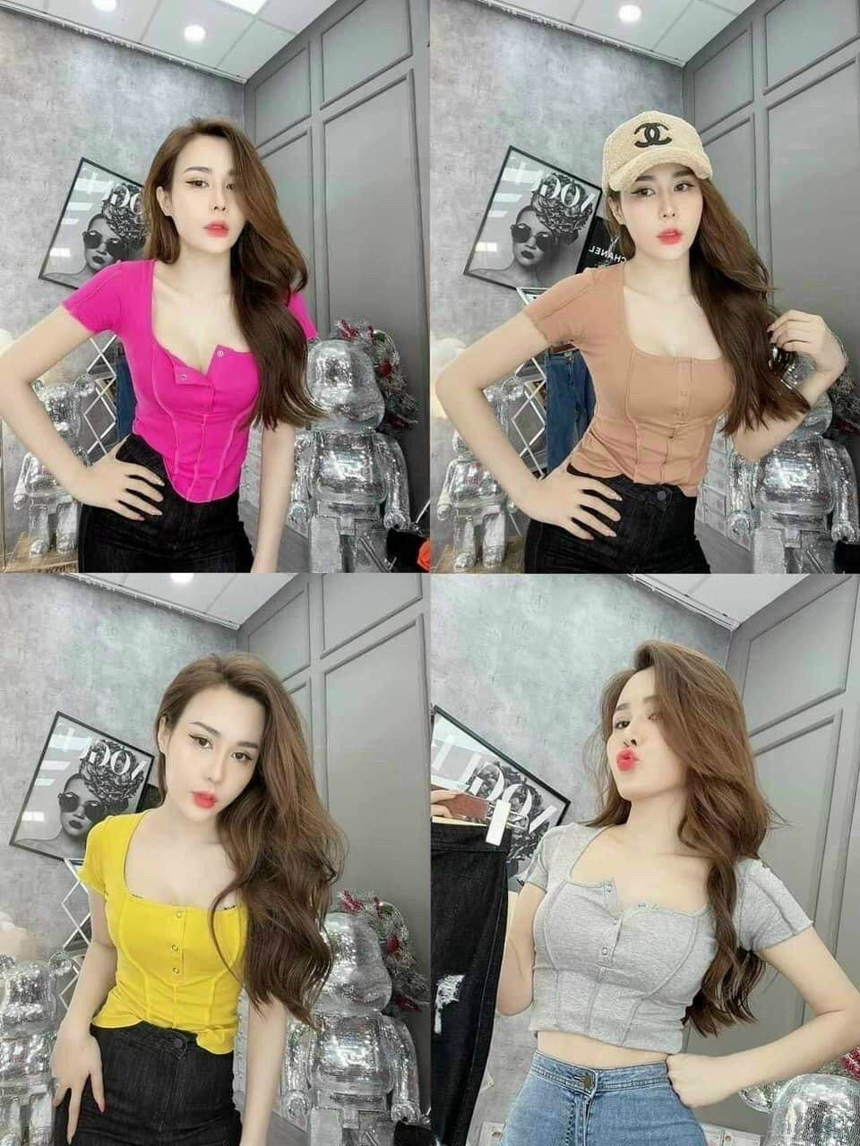 áo thun  trơn dáng áo croptop tay ngắn áo form 45 kg trở lại,ÁO THUN TAY NGẮN CỔ TRÒN THỜI TRANG NỮ(c)