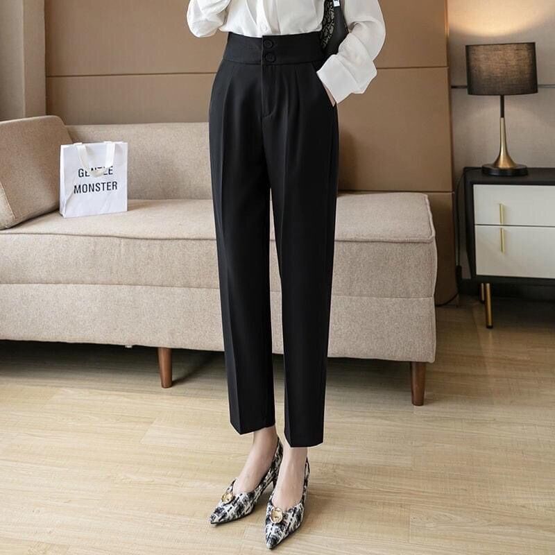 QUẦN CẠP CAO BAGGY 2CÚC- QUẦN CÔNG SỞ CẠP CAO 2 cúc