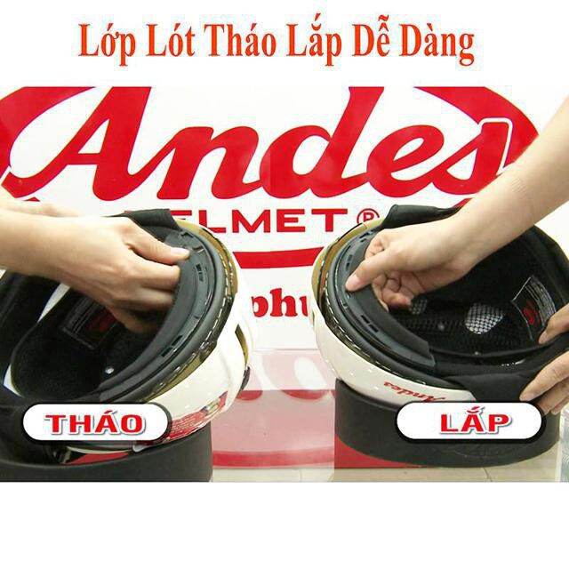 nón bảo hiểm andes 108m E 3S an toàn chắc chắn
