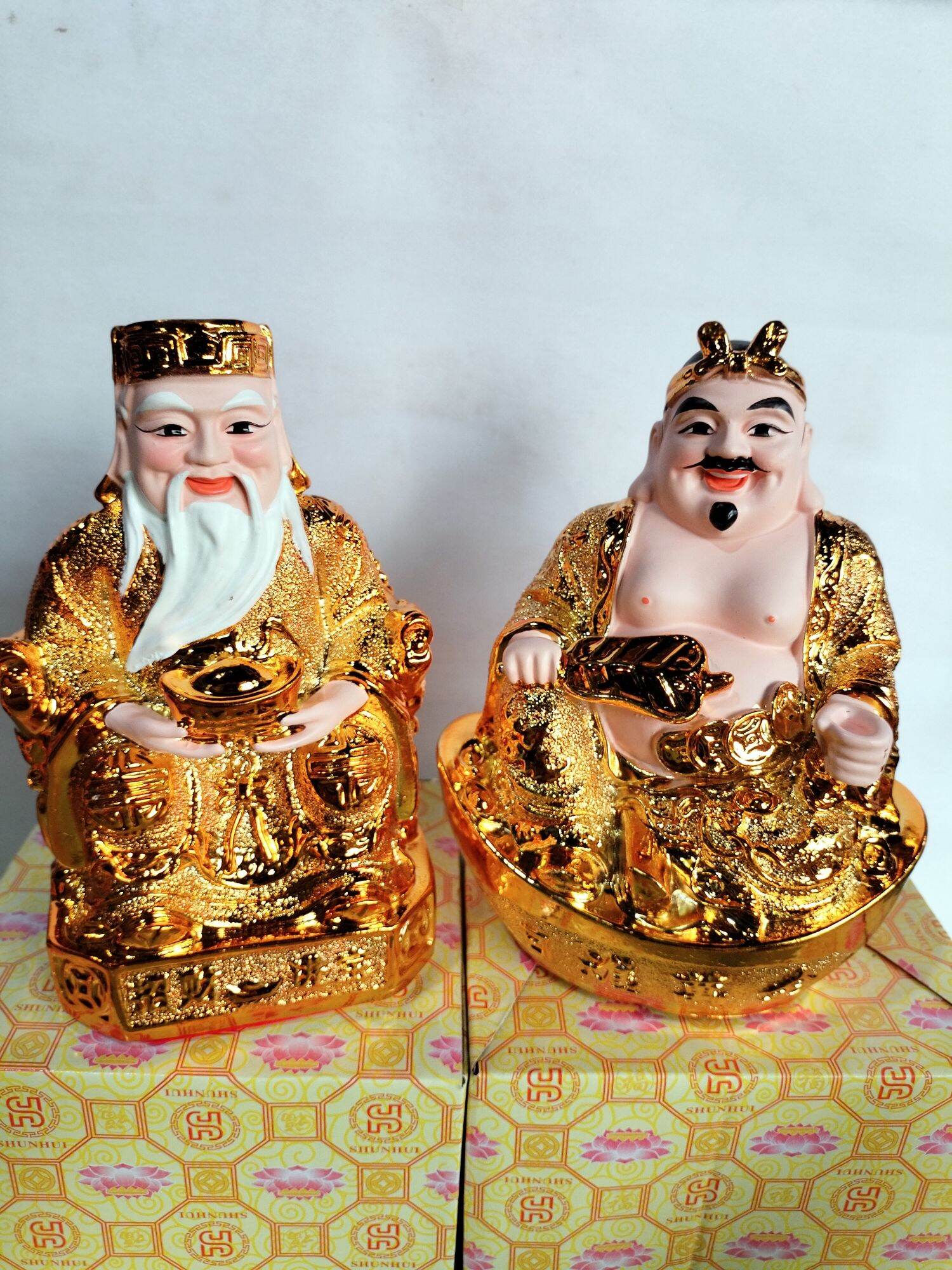 Bộ tượng thần tài ông địa kim sa