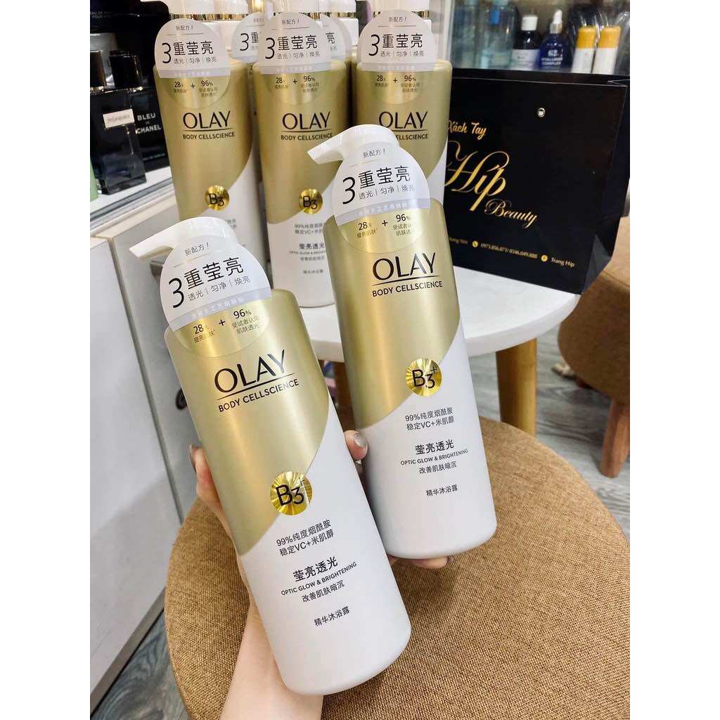 Sữa tắm olay b3+ vitamin c trắng da 500ml