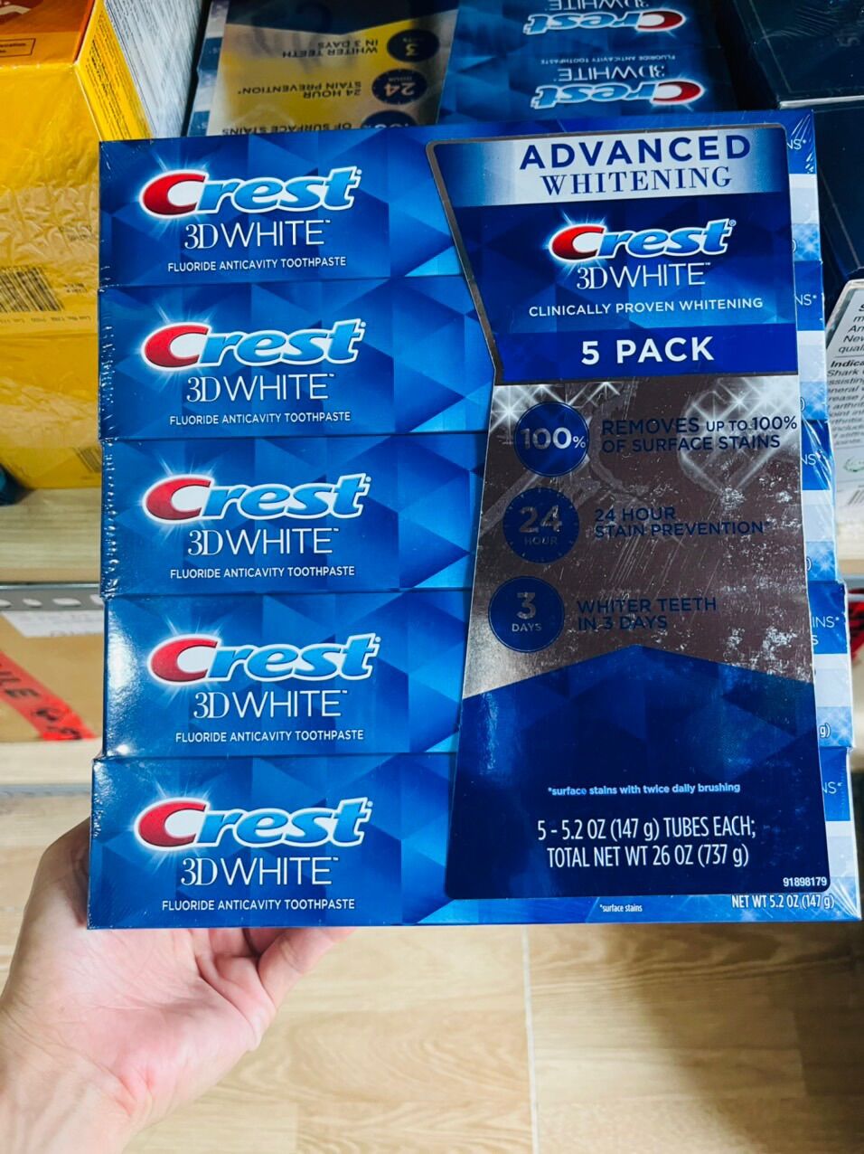 Kem đánh răng date 2024 Crest 3D White [Bao bì mới] - EDS Hàng Mỹ