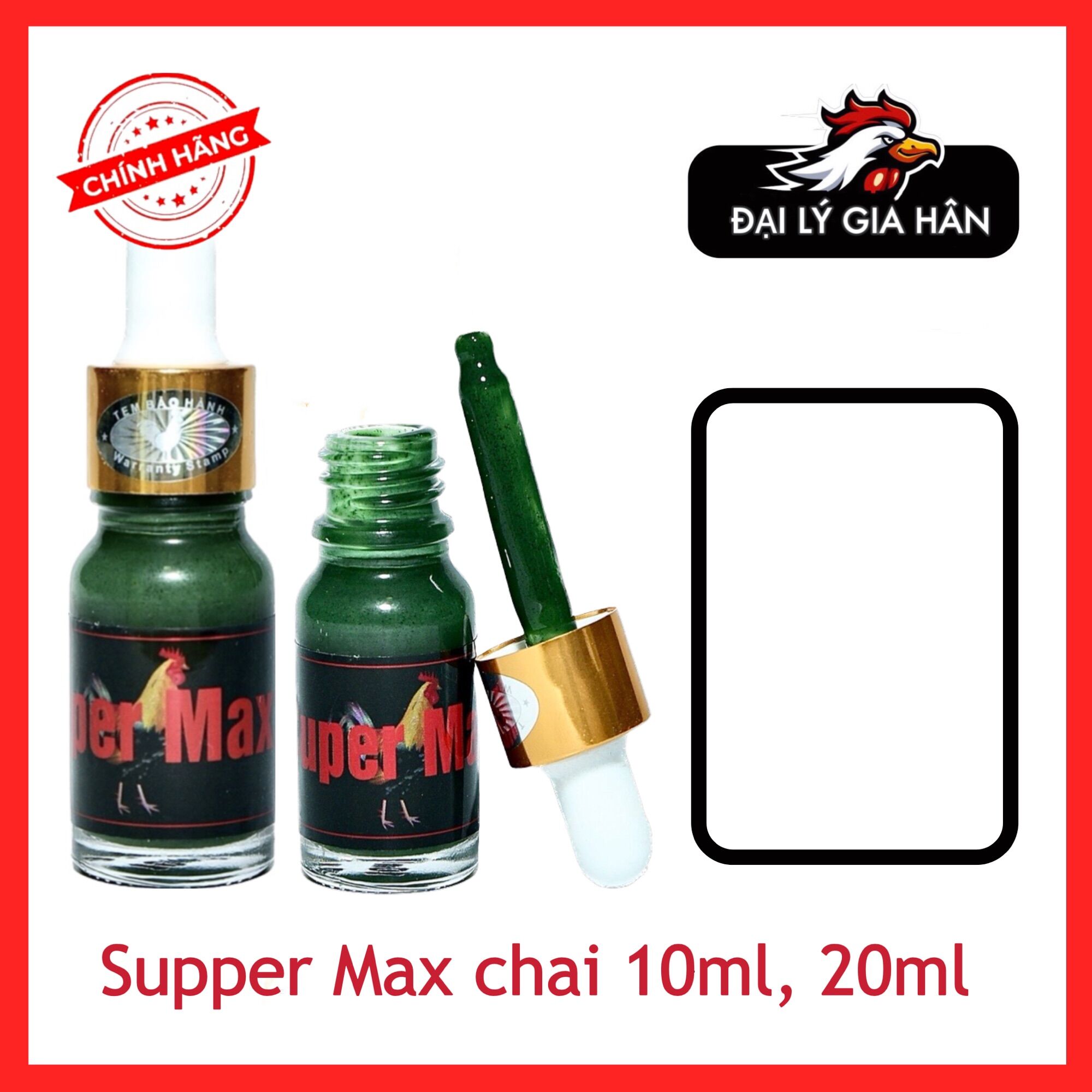 Super Max 10ml trị lỏn lẻn, cự yếu, lõn lẽn cực kì hiệu quả, giúp tăng bo, hừng gà, Thuốc gà đá